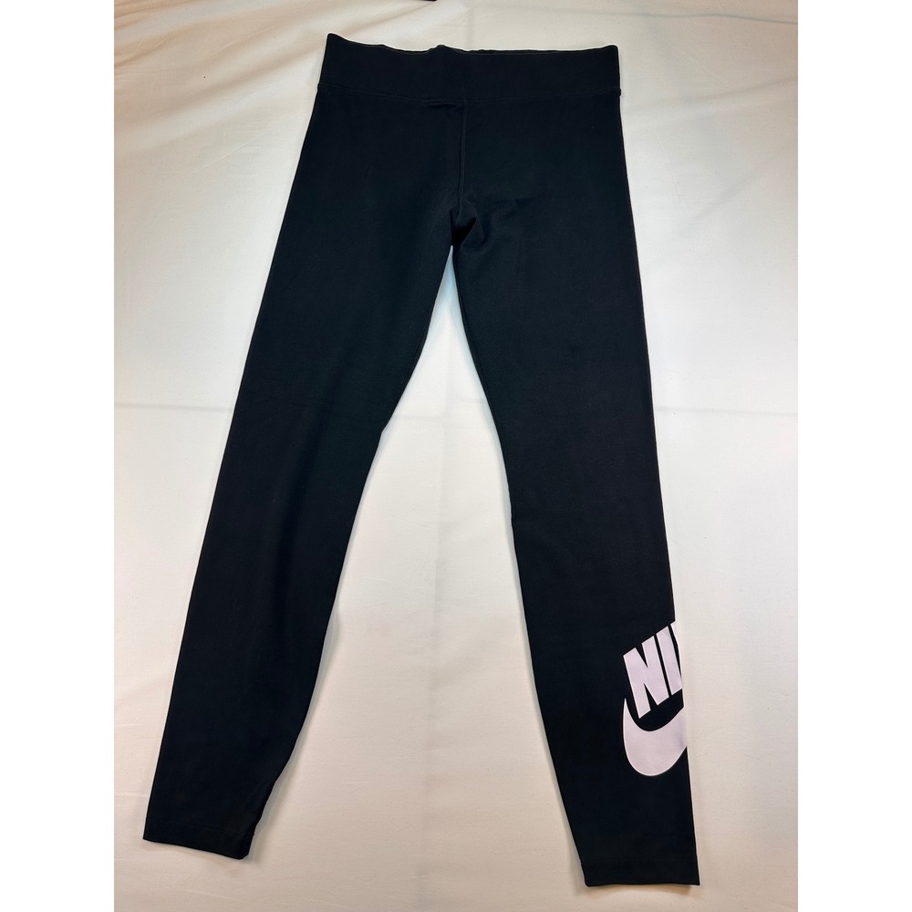 Nike Sportswear Essential Women Black Futura Logo Leggings Size Large